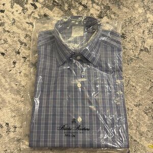Brooks Brothers Blue Check Dress Shirt (NON IRON)